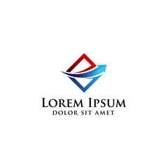 Abstract logo growing business vector icon