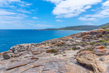 Rocky coast of  the Torndirrup National Park, Australia