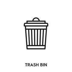 trash bin icon vector. trash bin sign symbol 