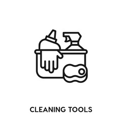 cleaning tools icon vector. cleaning tools sign symbol 