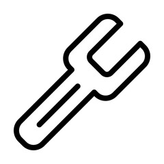 user interface concept, setting symbol, wrench tool icon, line style