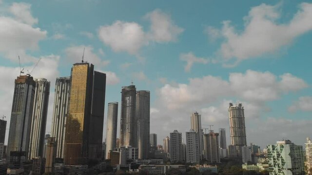Urban Jungle, Tall towers, and Beautiful skyline during the 2020 lockdown in Mumbai city, Maharashtra India