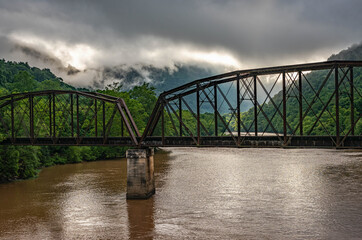 Fototapeta premium old bridge over the river