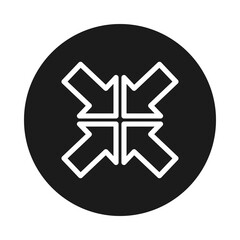 Exit full screen icon, block style