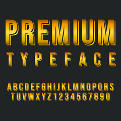 Typography Premium Alphabet Style. Decorative Typeset Modern Font. Letters and Numbers Design Set.
