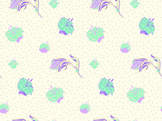 Bright color beautiful background. Tileable images from  colors and  herbs. Summer theme pattern.
