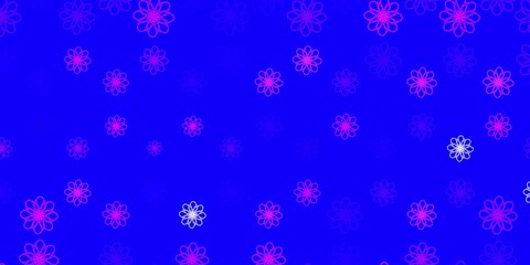 Light Purple, Pink vector background with bent lines.