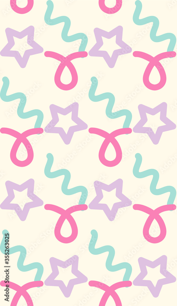 Poster bright color beautiful background. tileable images from geometric shapes and symbols. summer theme p