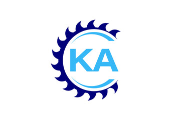 Initial Monogram Letter K A Logo Design Vector Template. K A Letter Logo Design