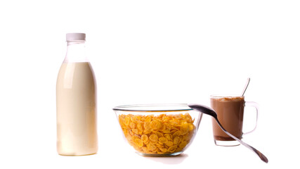 cereal with milk and cocoa