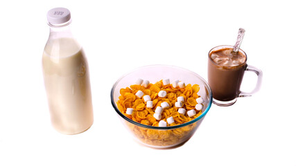 cereal with milk and cocoa