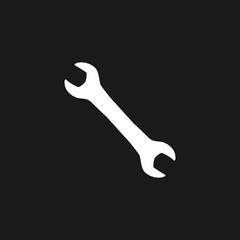 Silhouette tool icon vector isolated on black background