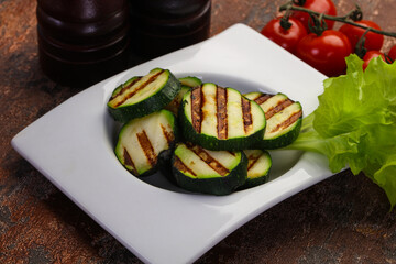 Vegan cuisine - grilled zucchini