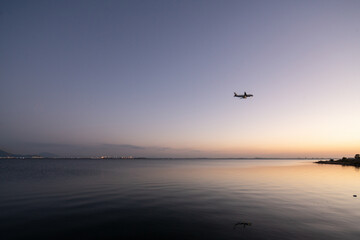 sunset on the sea