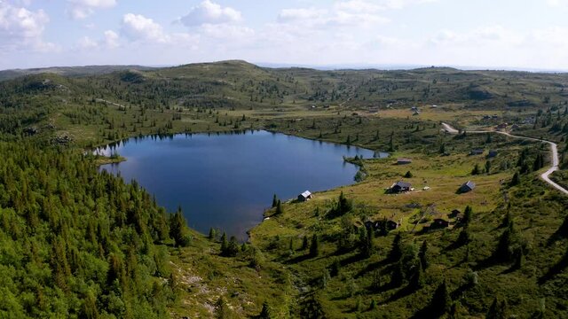 Drone in Hallingdal. Recorded in &Aring;l.