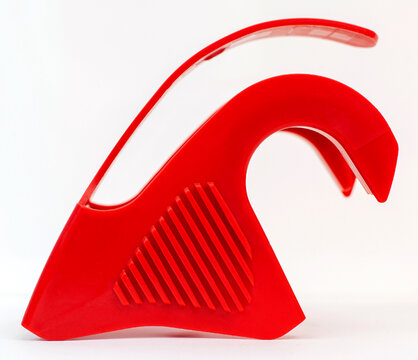 Empty Red Package Tape Dispenser.