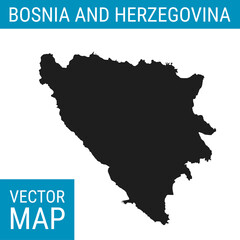 Bosnia and Herzegovina vector map with title