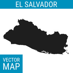El Salvador vector map with title
