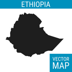 Ethiopia vector map with title