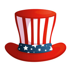 Isolated usa hat vector design