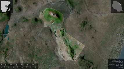 Kilimanjaro, Tanzania - composition. Satellite