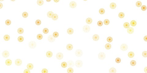 Light Orange vector natural layout with flowers.