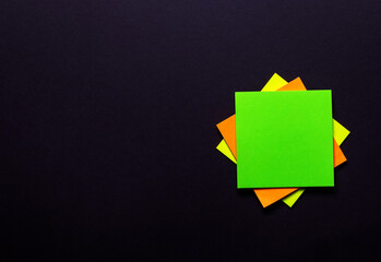 Against a shady background on the right are bright self-adhesive stickers for recordings. Place to...