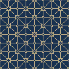 Fototapeta premium Seamless geometric stylish texture. Classic Art Deco seamless pattern. Abstract retro vector texture. Vintage Islamic wallpaper. Lattice graphic design. Vector modern tile pattern.