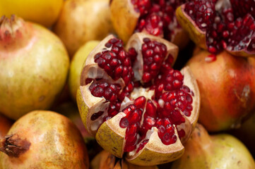 pomegranate in market