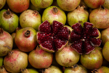 pomegranate in market