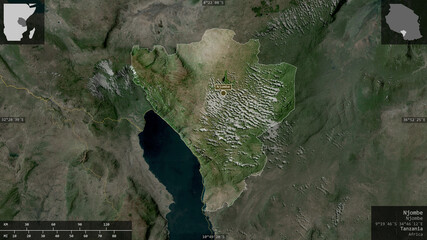 Njombe, Tanzania - composition. Satellite