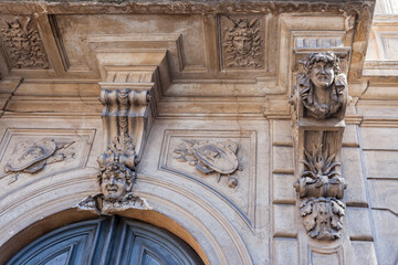 ROME, ITALY - 2014 AUGUST 17. House archecture in the city of Rome.