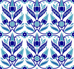 Seamless turkish colorful pattern. Eastern floral  pattern can be used for ceramic tile, wallpaper, linoleum, textile, web page background