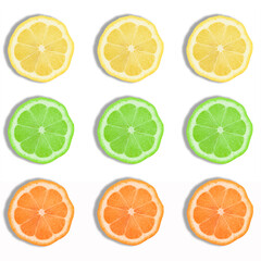 Obraz premium limoni lime arance arte frutta vitamina 
