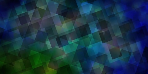 Obraz premium Light Blue, Green vector background with polygonal style.