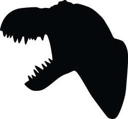 Vector Silhouette of a T-Rex or Tyrannosaurus Rex