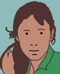 Junge Frau, Illustration