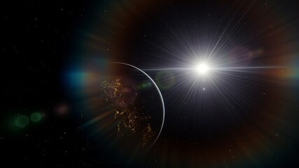 planet in space