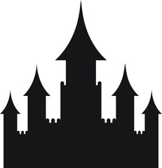 Vector Silhouette of a Castle