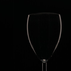Red Vine Glas with Black Background