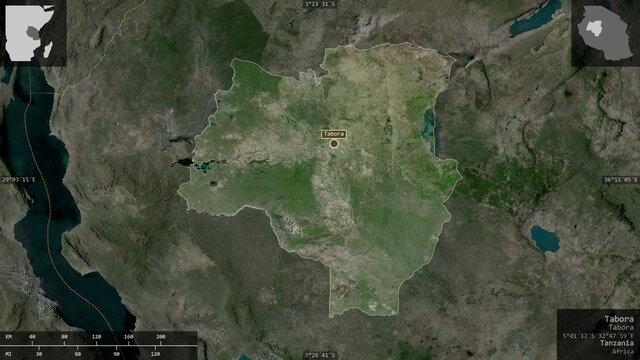 Tabora, Tanzania - composition. Satellite