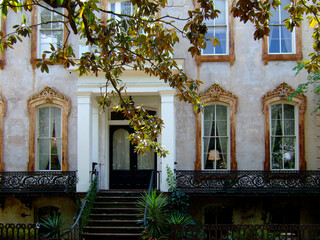 Fototapeta na wymiar Doorway, Savannah's Architecture, Georgia, USA