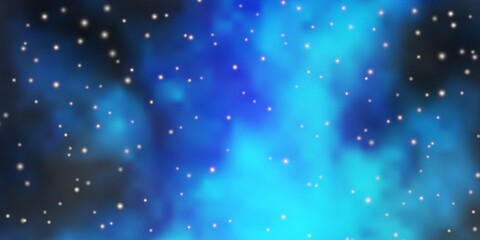 Dark BLUE vector pattern with abstract stars. Colorful illustration with abstract gradient stars. Design for your business promotion.