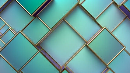 Abstract pearlescent background. Geometric random boxes.
