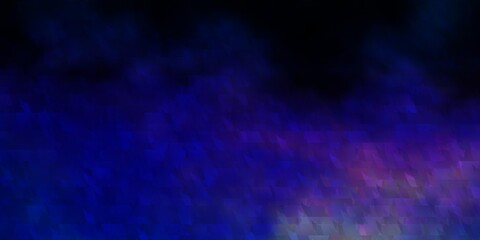 Dark Pink, Blue vector template with lines, triangles.