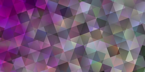 Light Purple vector template with crystals, squares.