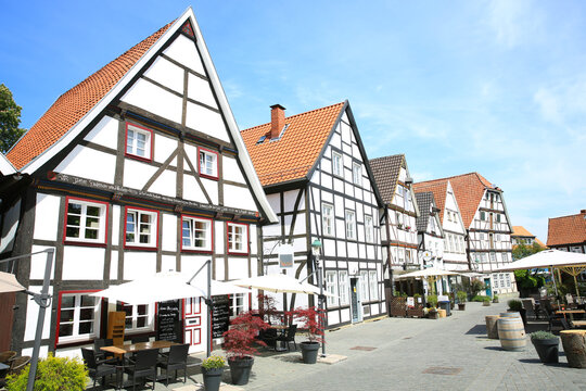 Historic downtown in Soest, Westphalia, Germany, 05-25-2020
