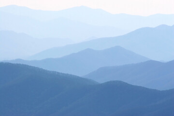 Fototapeta premium View of Smoky Mountain Range from Clingmans Dome