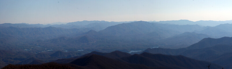 Fototapeta premium View of Smoky Mountain Range from Clingmans Dome