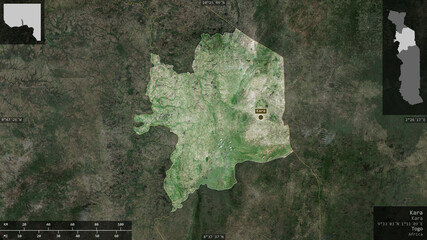 Kara, Togo - composition. Satellite